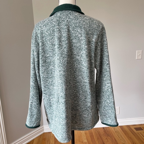 Stan Herman Women's XL zip up jacket heather green layer outdoor camping pockets - Picture 2 of 12